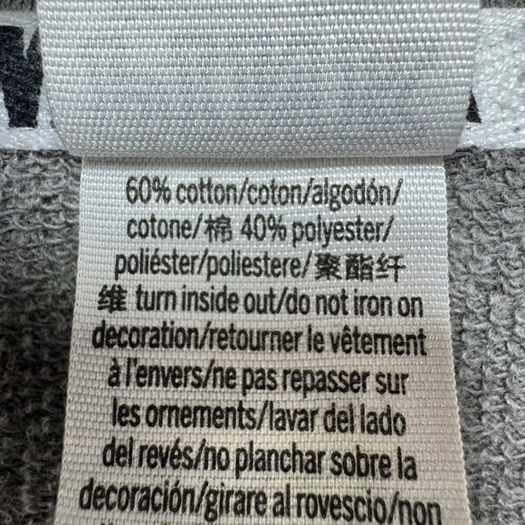 Victorias Secret PINK Pullover Sweater Medium Black Gray White 1/4 Zip Pocket - Picture 4 of 7